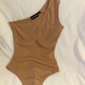 Nude/Beige Underbust detail Body Suit